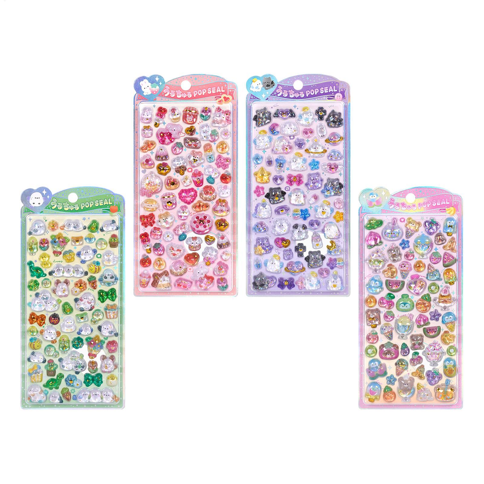 Resin Glitter Pack - Uroczy Zestaw Naklejek 3D Brokatowe Naklejki