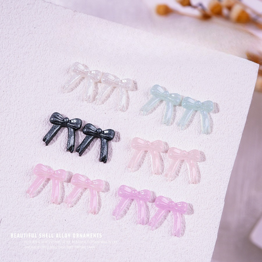 Resin Glitter Pack - 100 szt./opak. Nowe błyszczące kokardki świecące