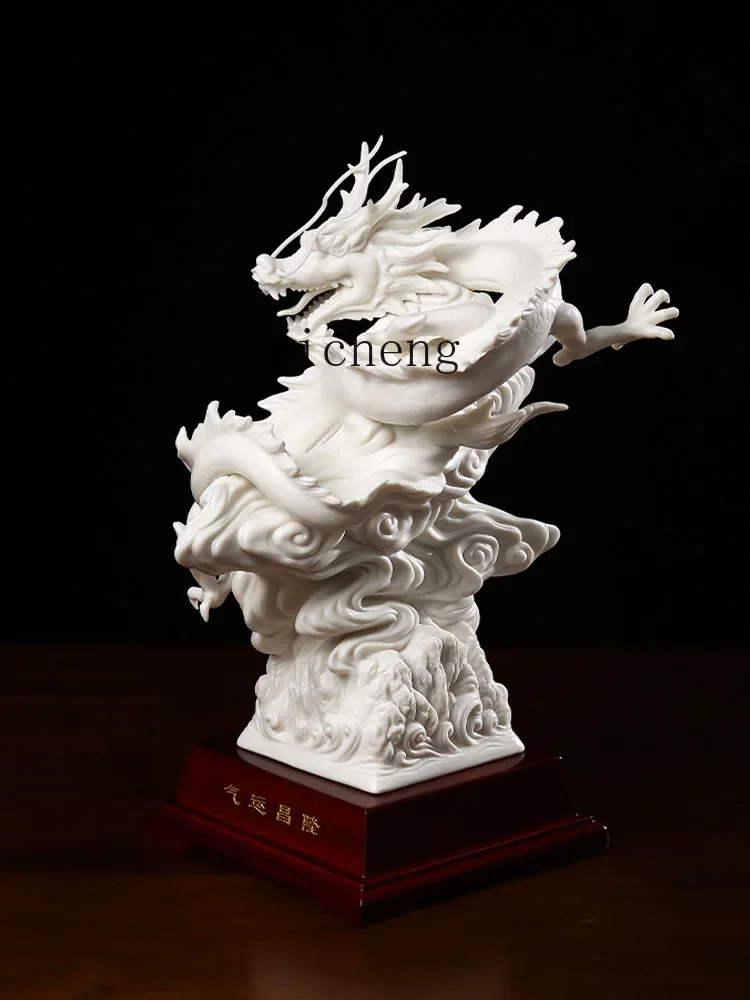 Biały porcelanowy smok ceramic – Resin Crafts recenzja i cena