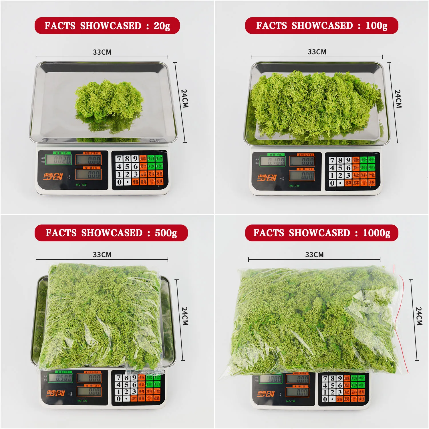20-200g Sztuczne rośliny zielo – Terrarium Moss Art recenzja i cena