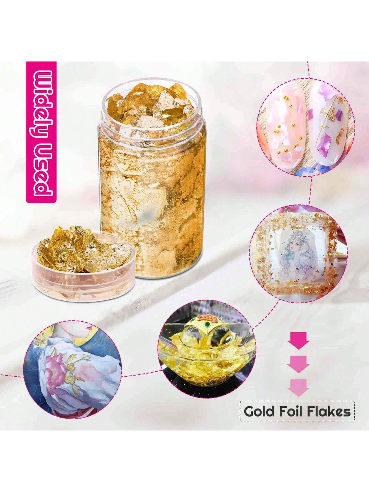Płatki złota, dekoracja ciast  – Gold Foil Flakes recenzja i cena