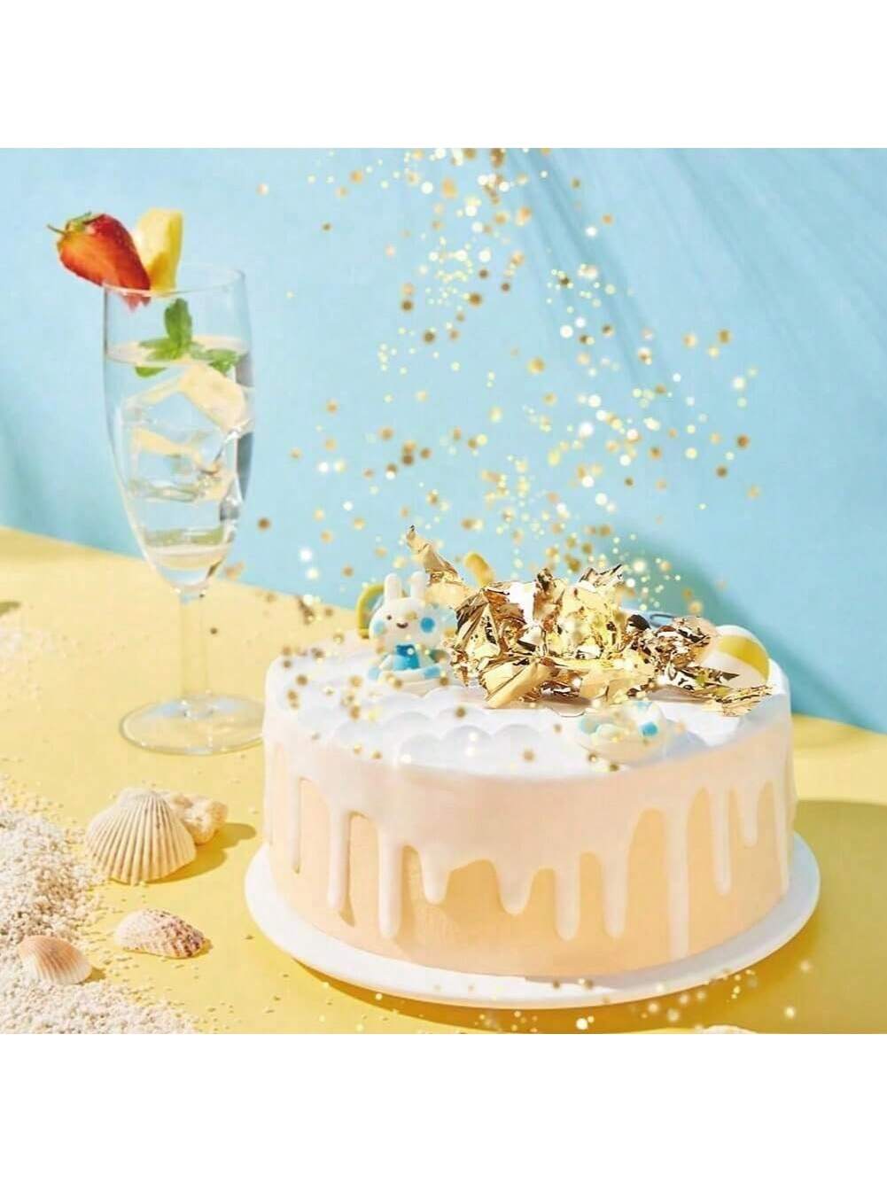 Płatki złota, dekoracja ciast  – Gold Foil Flakes recenzja i cena